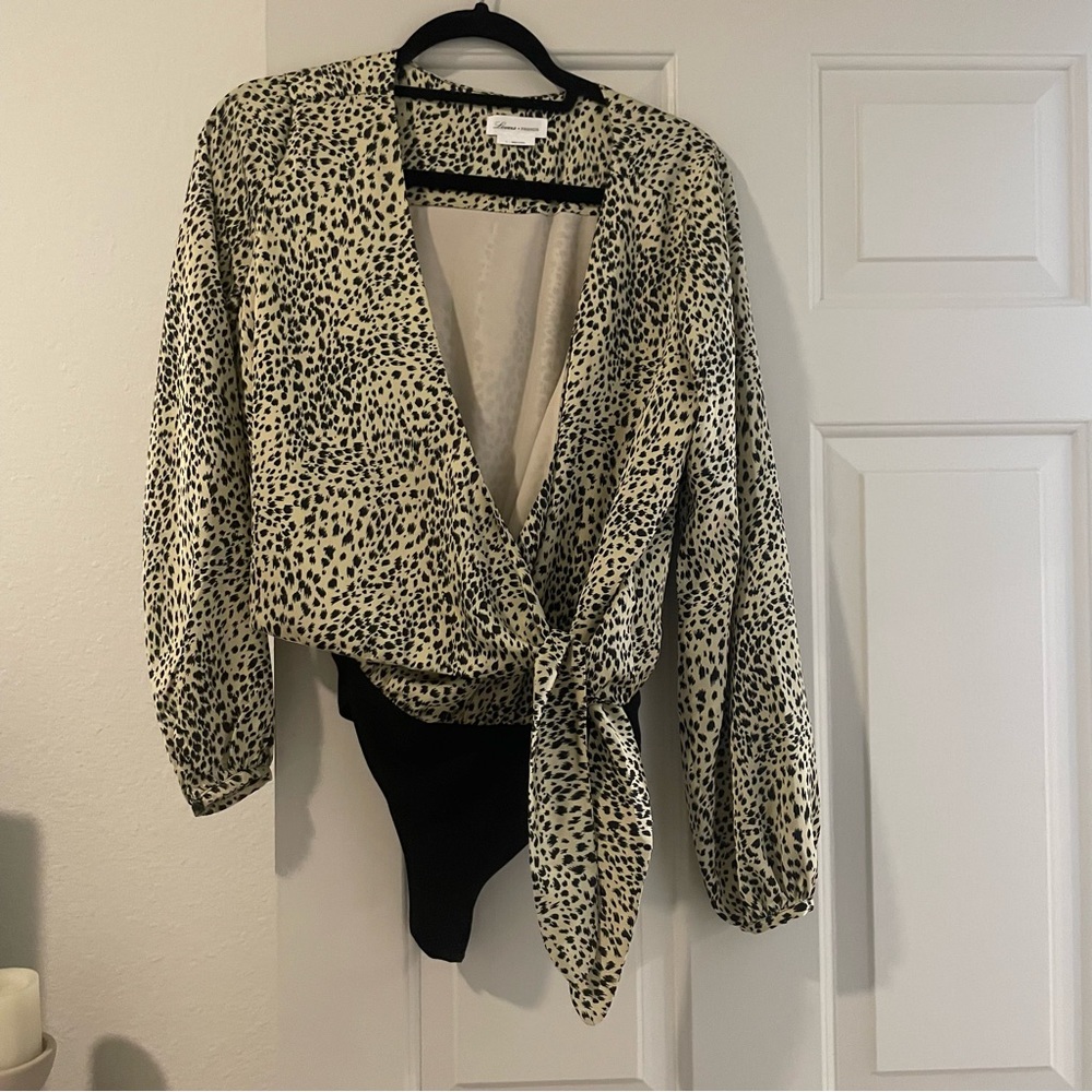 Yellow spotted bodysuit